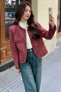 重工艺个子小香短外套155-177-P145控225图片
