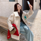 连帽高领牛角扣玩偶可拆卸毛呢外套155-2455-P175控235，女装毛呢外套，世纪海洋