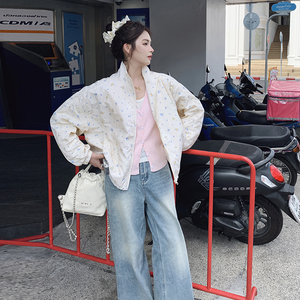 2025春季新款韩版宽松休闲百搭小清新碎花减龄外套甜美时尚外套女图片