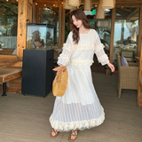 花边拼接上衣配半身裙两件套155-8585-P165K235，商品下架区，世纪海洋