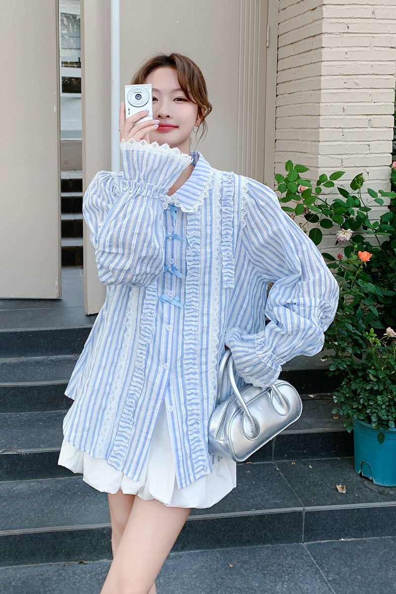 蕾丝防晒衬衫外套155-8530-P125控195,女装衬衫,世纪海洋