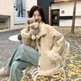 麂皮绒复合皮毛一体短外套155-8711-P200K300，女装短外套，世纪海洋