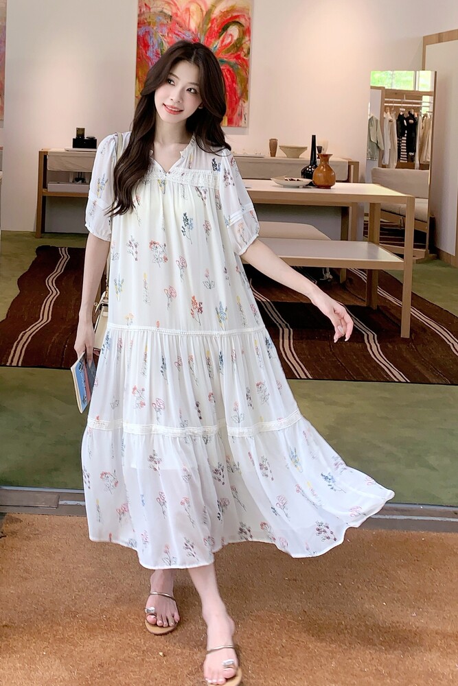 【下架】蕾丝边度假风连衣裙155-8569-P135K210,女装连衣裙,世纪海洋