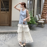 【下架】无袖上衣+半身裙两件套155-8615-P165K235，女装套装/套裙，世纪海洋