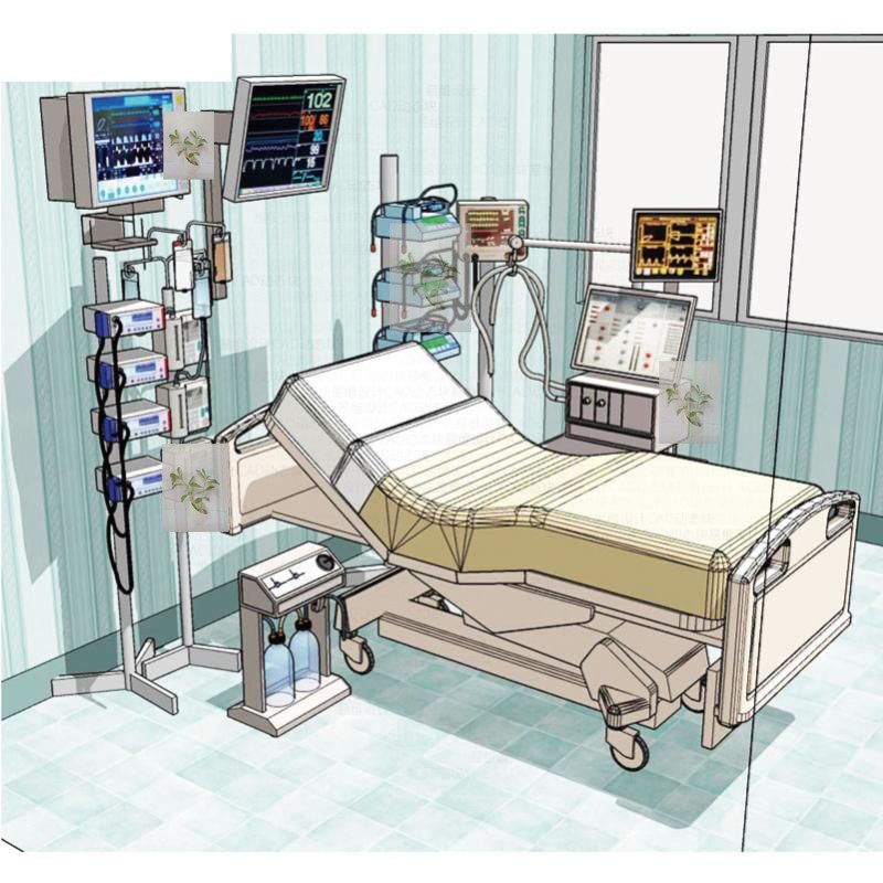 医院病房病床 Sketchup室内设计素材库SU草图大师模型