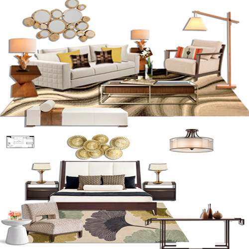 东南亚风格室内样板房软装设计ppt概念方案(内容可编辑)资料