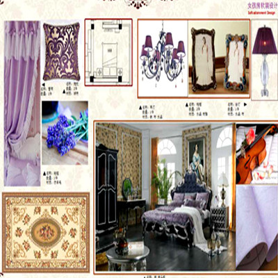 时尚法式风格别墅样板房软装设计方案PPT模板可编辑素材