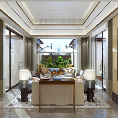 2017新梁志天现代港式风格海棠之星别墅深化设计方案参考资料