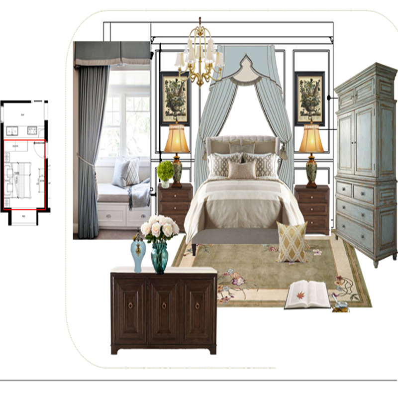 国外美式风格样板房软装设计搭配PPT概念方案(内容可编辑)资料