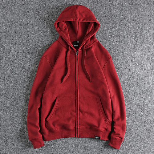 欧美简约风格连帽开衫卫衣