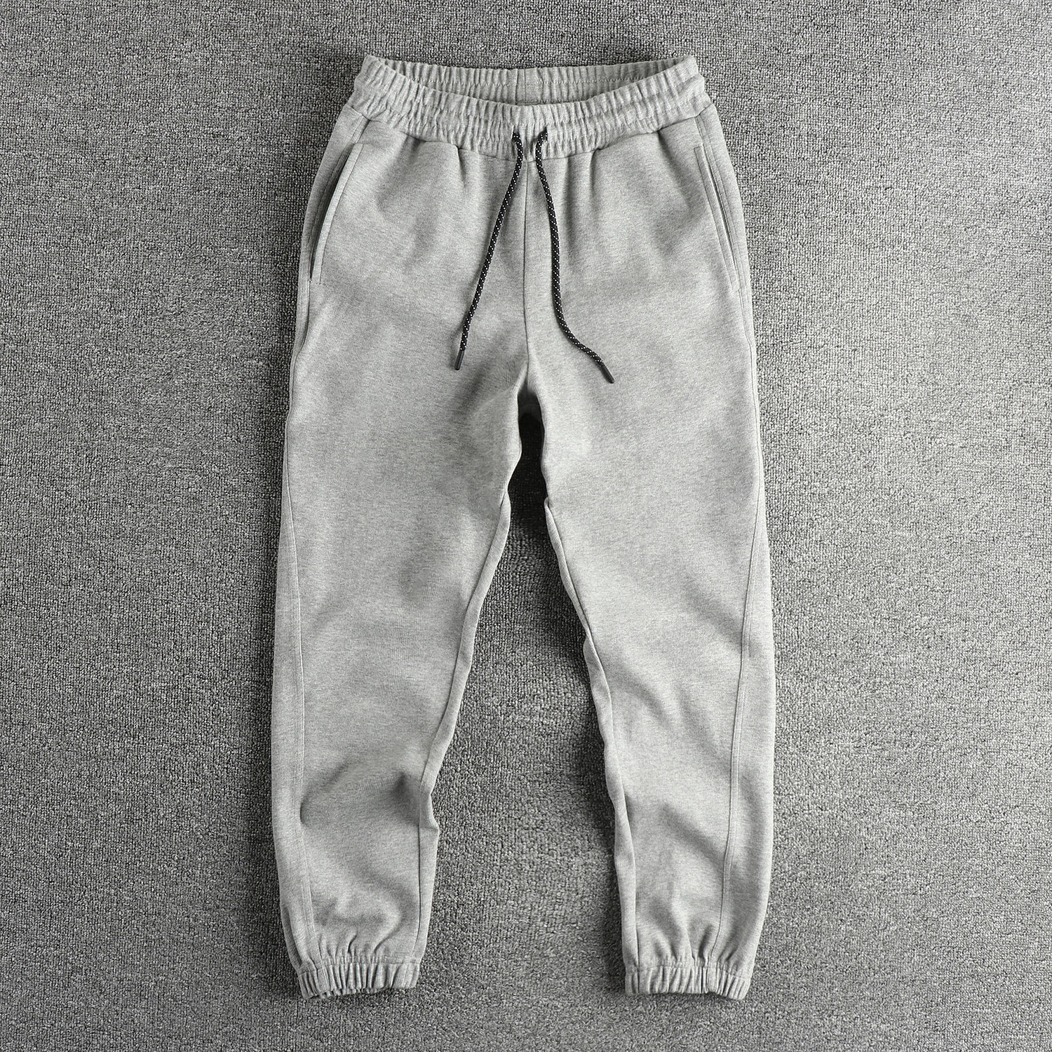 简约美式休闲立体裁剪男款卫裤 水洗针织棉春秋运动宽松小脚长裤,男装,卫裤,淘宝优惠券,粉丝福利购,淘宝优惠卷