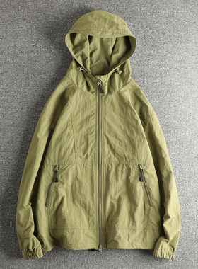 双层防水面料户外机能连帽风衣