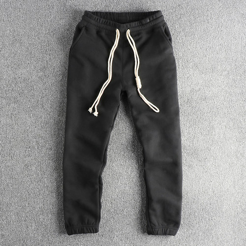 重磅高克重加绒厚款休闲卫裤