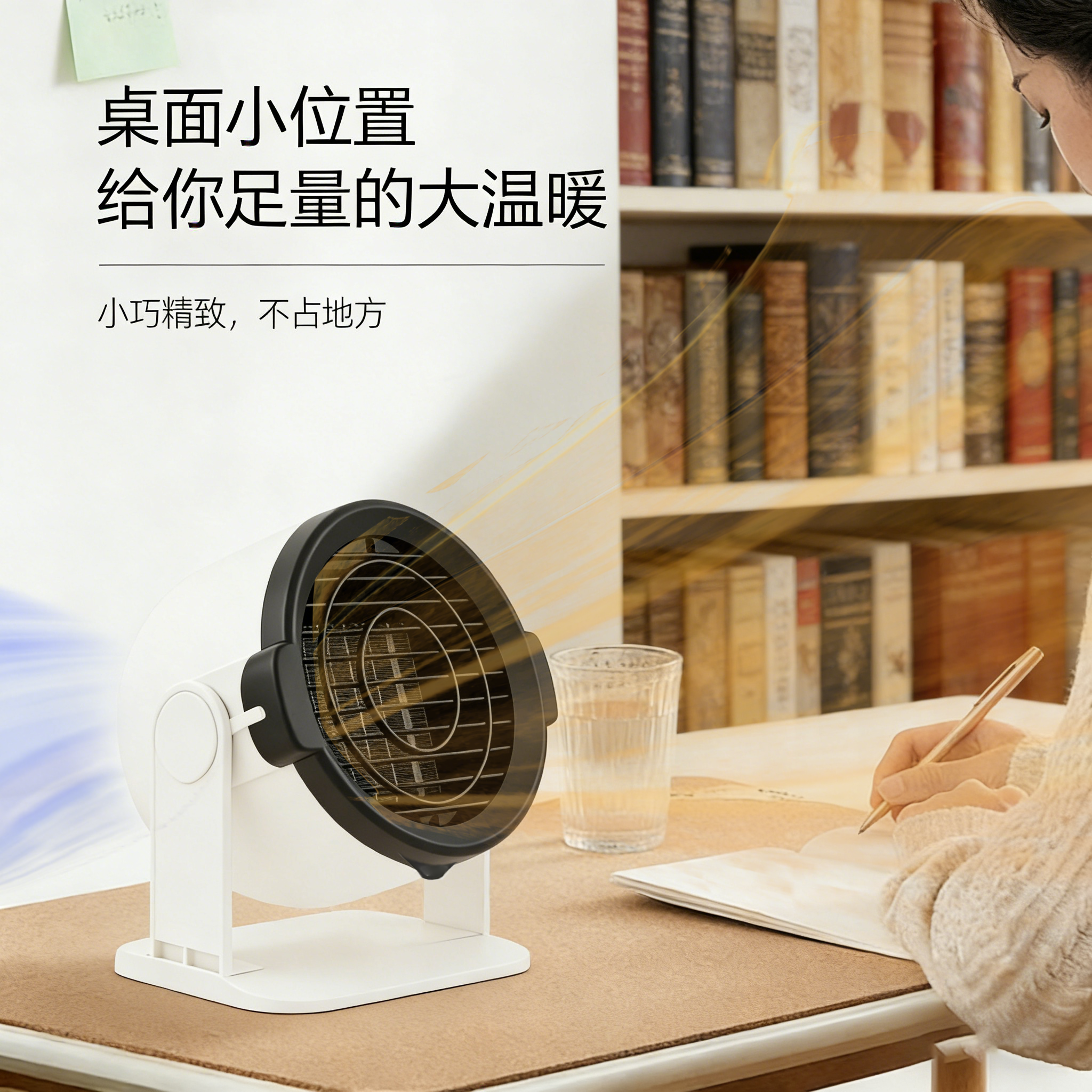 米取暖器PTC桌面暖风机小型办公室多功能取暖器小巧便携干衣机