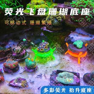 脑珊瑚基座海缸珊瑚荧光飞盘支架断枝海水造景托架节省空间可移动