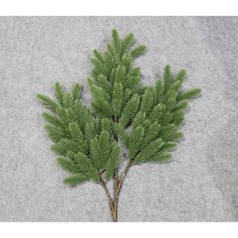 仿真绿植柳杉绿植假杉柳树叶园林吊顶装饰造景圣诞冷杉树叶