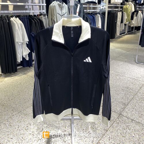 Adidas阿迪达斯正品秋季新款男子梭织立领三条纹休闲外套KV5898