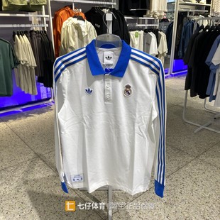 休闲POLO衫 Adidas阿迪达斯正品 女三叶草针织长袖 秋正品 JN3065 新款