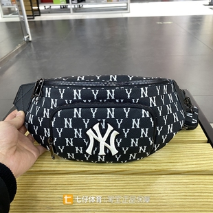 MLB正品春季新款男女老花满印百搭时尚休闲斜跨包腰包3AHSM012N