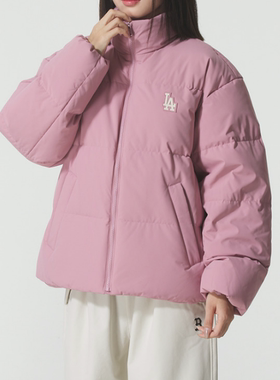 MLB正品新款冬季男女同款户外休闲宽松时尚立领羽绒服3ADJB2056