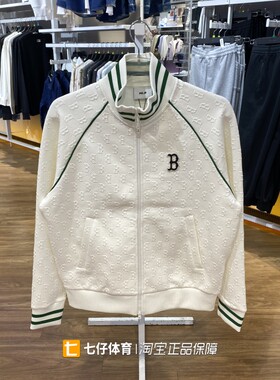 MLB正品秋季新款男女同款针织百搭舒适休闲运动夹克外套3ATRM0344