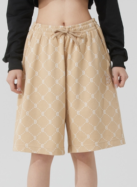 MLB正品新款夏季男女同款百搭针织透气运动休闲户外短裤3ASPM0153