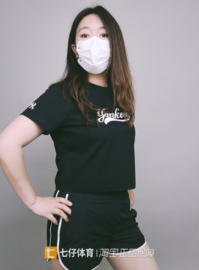 MLB正品2024新款夏季女款透气圆领纯棉休闲运动短袖T恤3FTSV1243