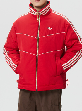 Adidas阿迪达斯三叶草正品冬季新款男子双面穿百搭休闲棉服KT0639
