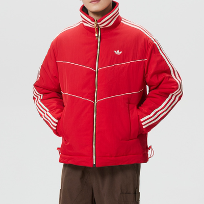 Adidas阿迪达斯三叶草正品冬季新款男子双面穿百搭休闲棉服KT0639