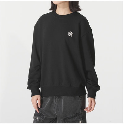 MLB正品新款秋季男女情侣NY小标圆领时尚休闲运动套头衫3AMTB0154