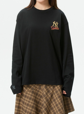 MLB正品新款春秋男女同款刺绣logo纯棉休闲卫衣套头衫3ATSQ0361