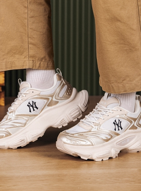 MLB正品新款春秋男女同款户外厚底缓震透气运动休闲鞋3ASHWC36N