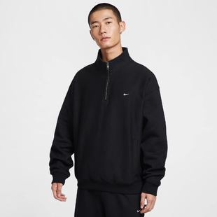 男子加绒拉链半开襟休闲运动长袖 秋季 卫衣HV1095 新款 Nike耐克正品