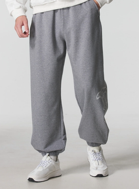 MLB正品新款春秋男女同款束脚大logo时尚休闲运动长裤3APTB1454