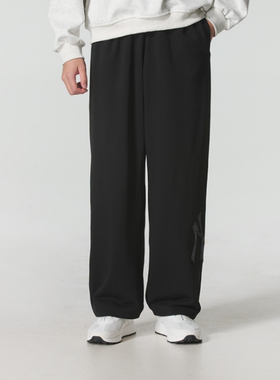 MLB正品新款春秋男女同款针织毛圈平口直筒休闲运动长裤3APTM0154