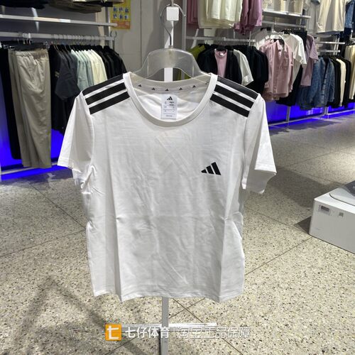 Adidas阿迪达斯正品夏新款女梭织圆领透气运动休闲短袖T恤JX1869