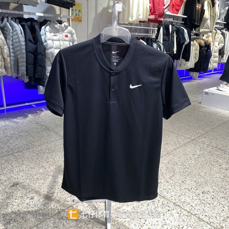 Nike耐克正品新款夏季男梭织V领团队款户外运动休闲短袖T恤IR8031