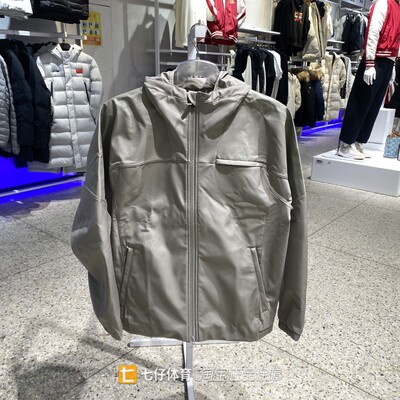 Adidas阿迪达斯正品春季新款男梭织连帽加绒保暖休闲外套KQ8526