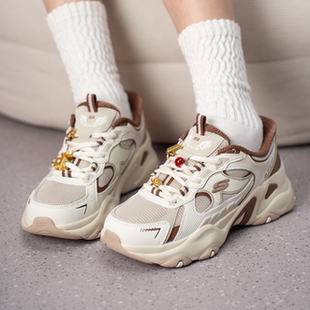 Skechers斯凯奇正品新年款春秋马年网面拼接百搭透气老爹鞋800033