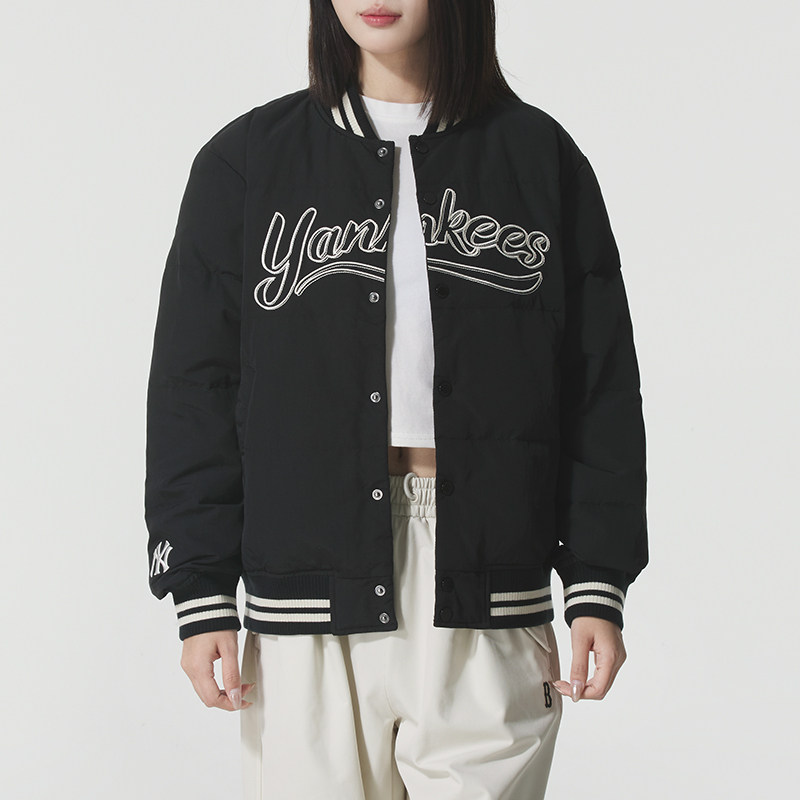 MLB正品新款初冬男女同款印花休闲运动束口棒球服羽绒服3ADJV0256