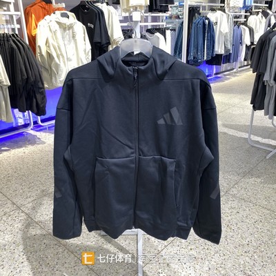 Adidas阿迪达斯正品新款秋男梭织连帽户外运动休闲夹克外套JE7538