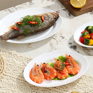 微波炉专用加热盘创意西餐盘圆形盘子菜盘家用牛排盘纯平盘无弧度