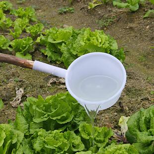 田园草地水瓢可插木棍水舀子塑料熟胶牛筋料农用粪瓢勺舀大棚施肥