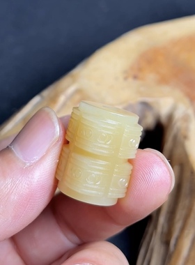 和田玉糖玉玉琮玉勒子配珠配饰挂件