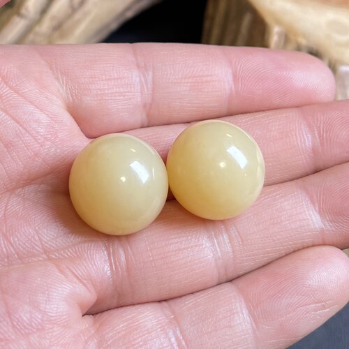 和田玉糖玉单珠圆珠多宝配珠18mm