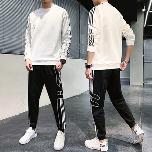 秋季潮流牌宽松休闲长袖圆领卫衣帅气一套装TZ7103-P70图片