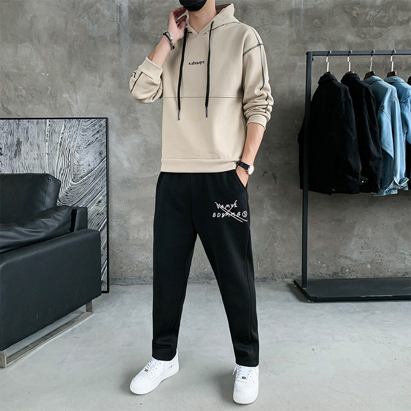 卡其卫衣男长袖潮流卫衣两件套卫衣A210-TZ9831-P65图片