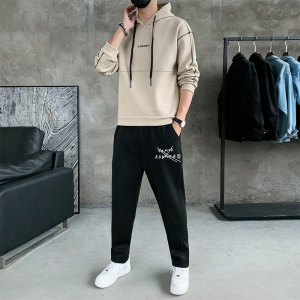 卡其卫衣男长袖潮流卫衣两件套卫衣A210-TZ9831-P65图片