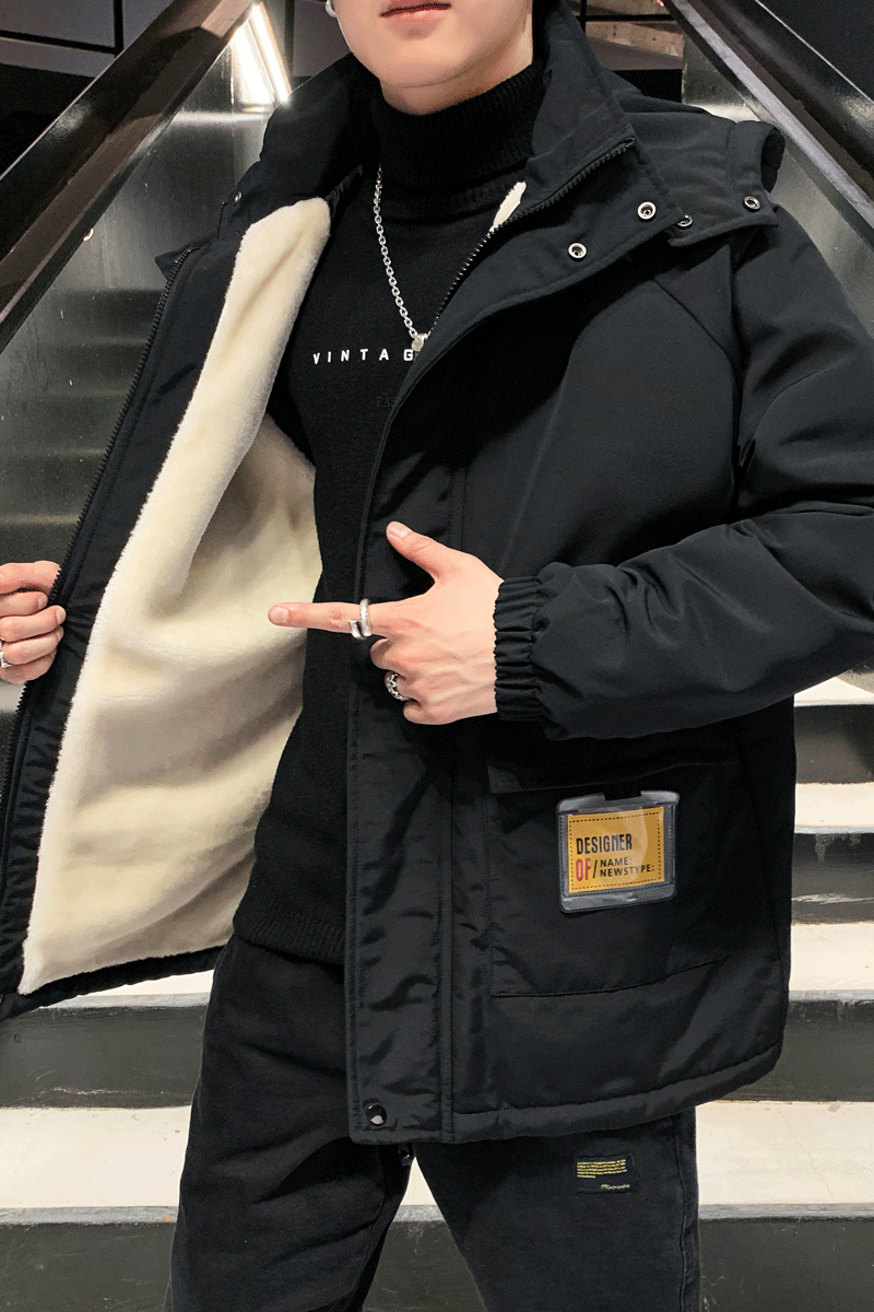 冬季羊羔绒棉衣男加厚棉衣潮流款A210-A0222-P95,男装棉衣,星座210-3