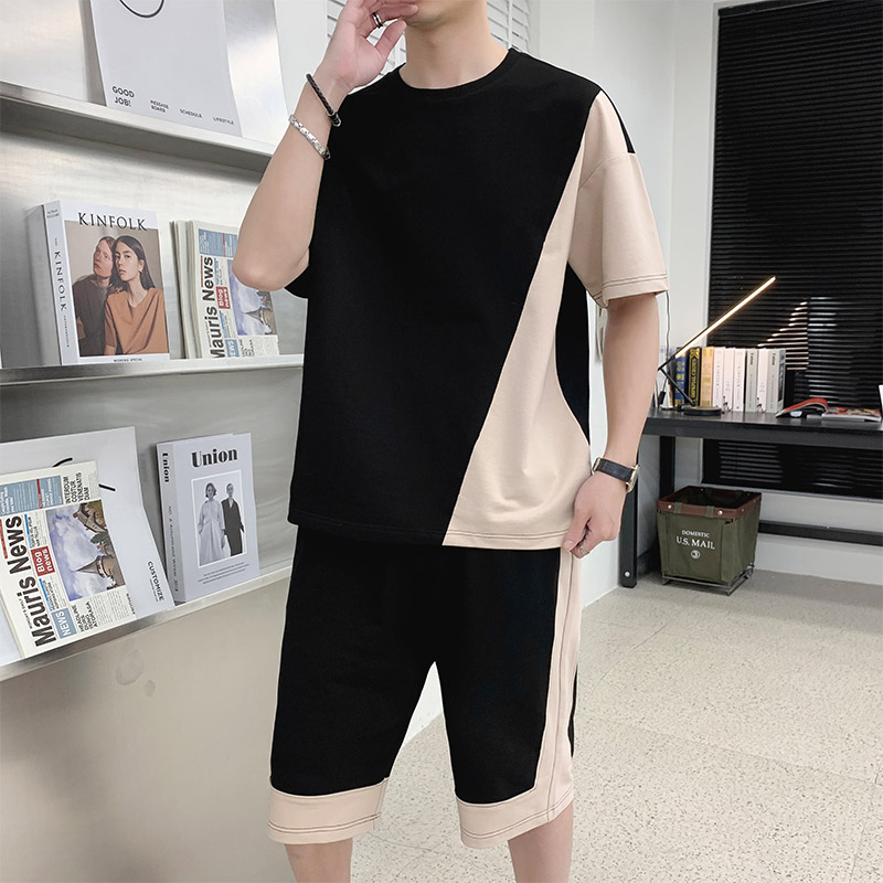 3夏季短袖短裤男套装潮流时尚休闲套装A210-TZ8203-P65图片
